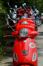 Die Vespas für unsere Vespa-Tour in Italien