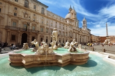Der Vierströmebrunnen an der Piazza Navona